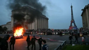 Hundreds arrested, dozens of police injured after Champions League riots in France