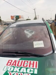 Suspected political urchins attack, smash Wike-PDP vehicles, billboards, posters in Bauchi