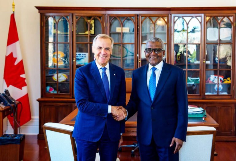 Aliko Dangote and Prime Minister of Canada, Mark Joseph Carney